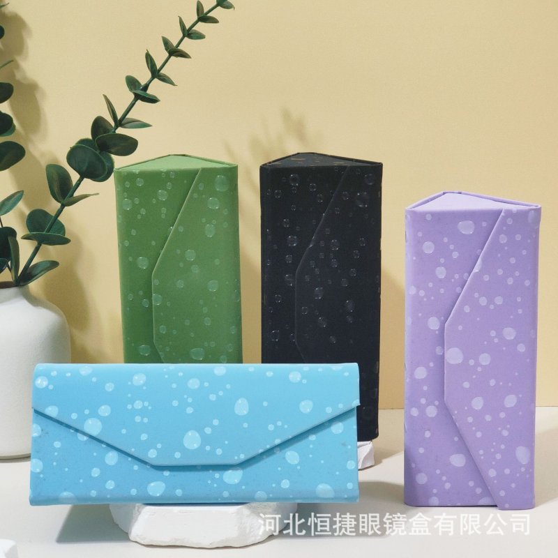 小雨滴三角折叠手工镜盒